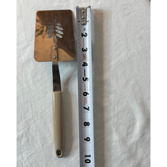 Vintage Flint Stainless USA Wheat Harvest Pattern Spatula- 10" long - Picture 5 of 5
